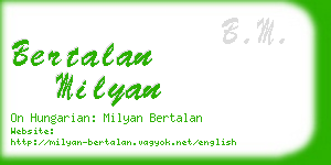 bertalan milyan business card